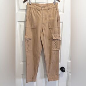 Aritzia TNA Cargo Pants Tan Utility Workwear Surplus Pants Size 8